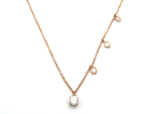 Estate, 18K gold diamond necklace
