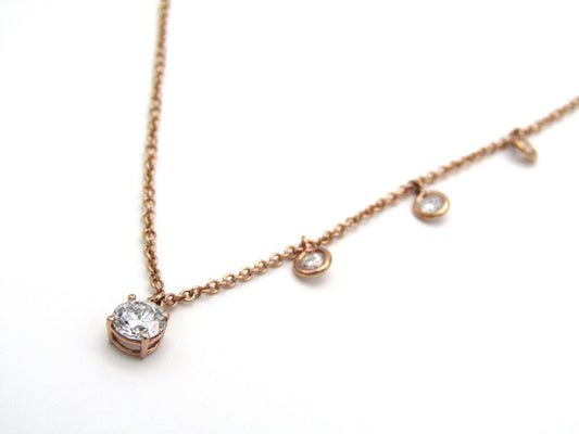 Estate, 18K gold diamond necklace