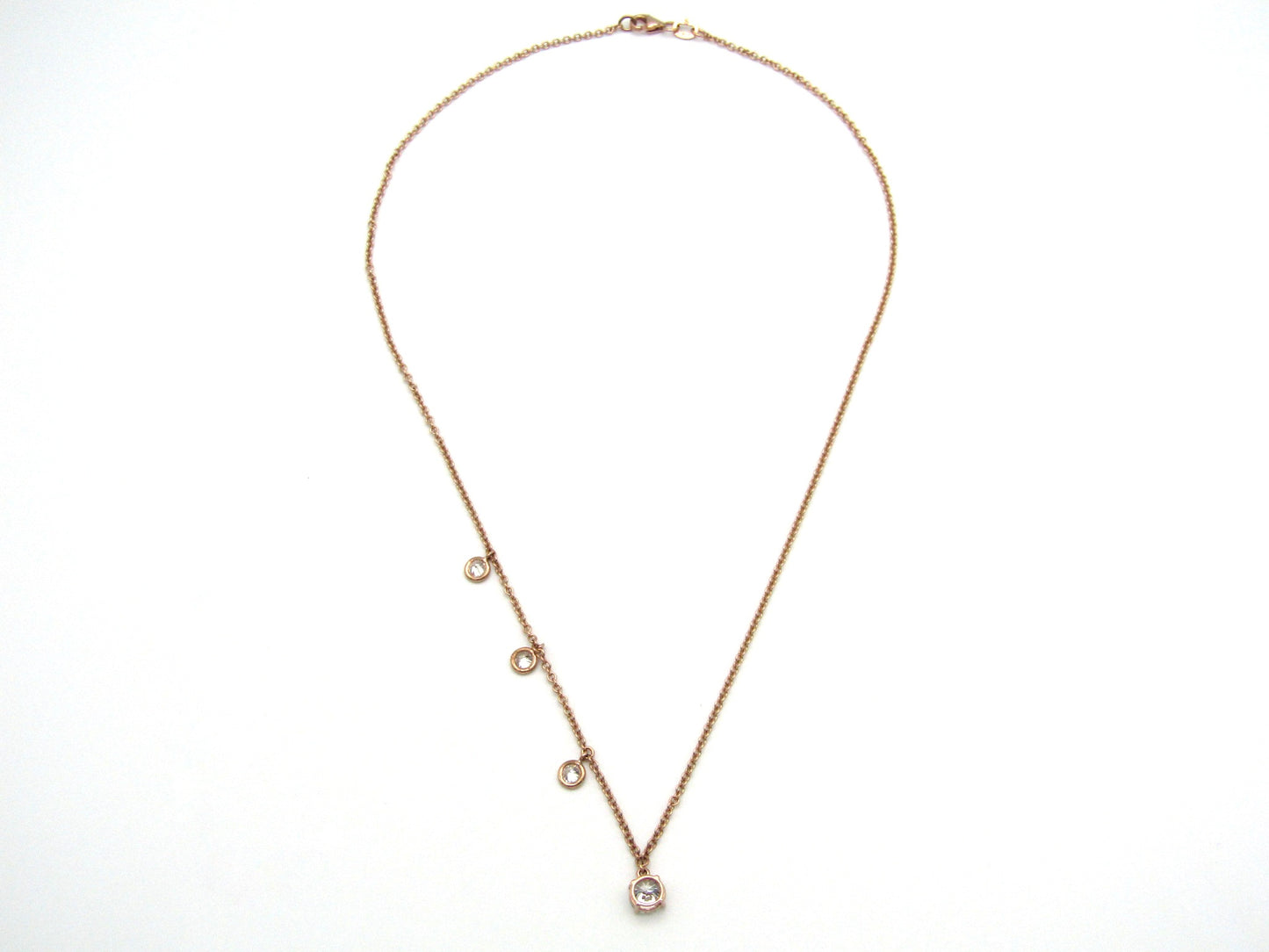 Estate, 18K gold diamond necklace