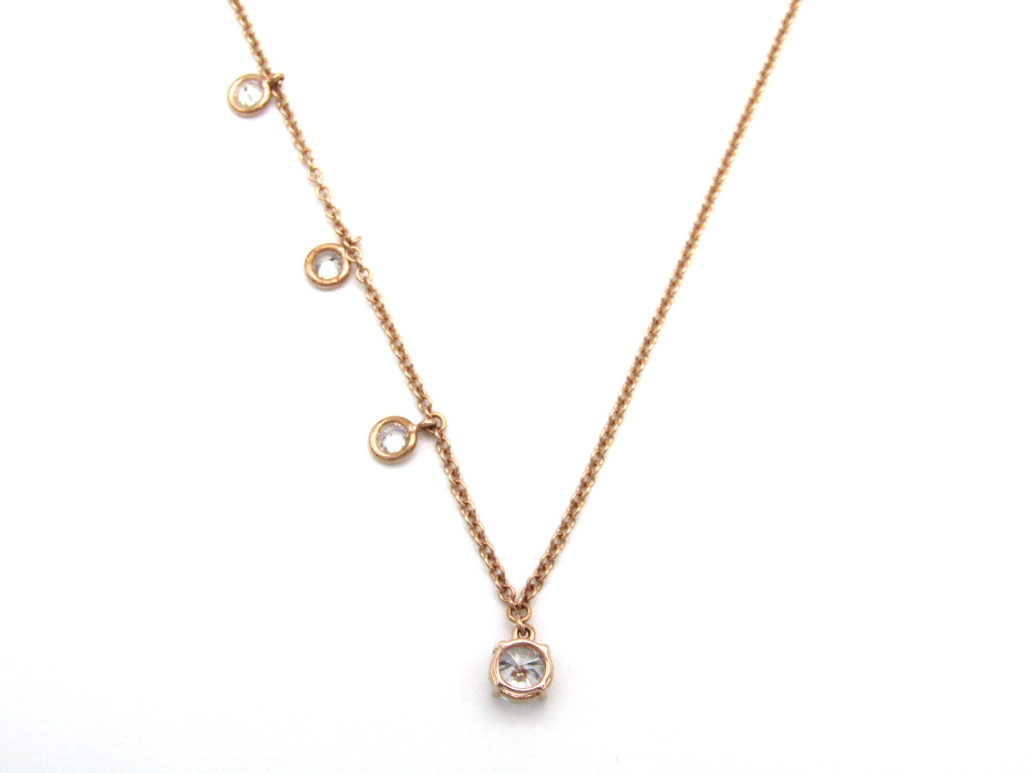 Estate, 18K gold diamond necklace