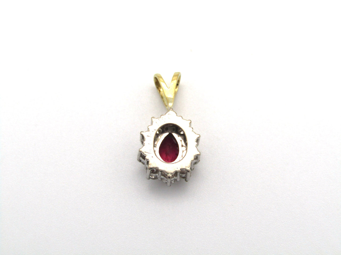 Vintage, 18K gold ruby and diamond pendant, c.1990s