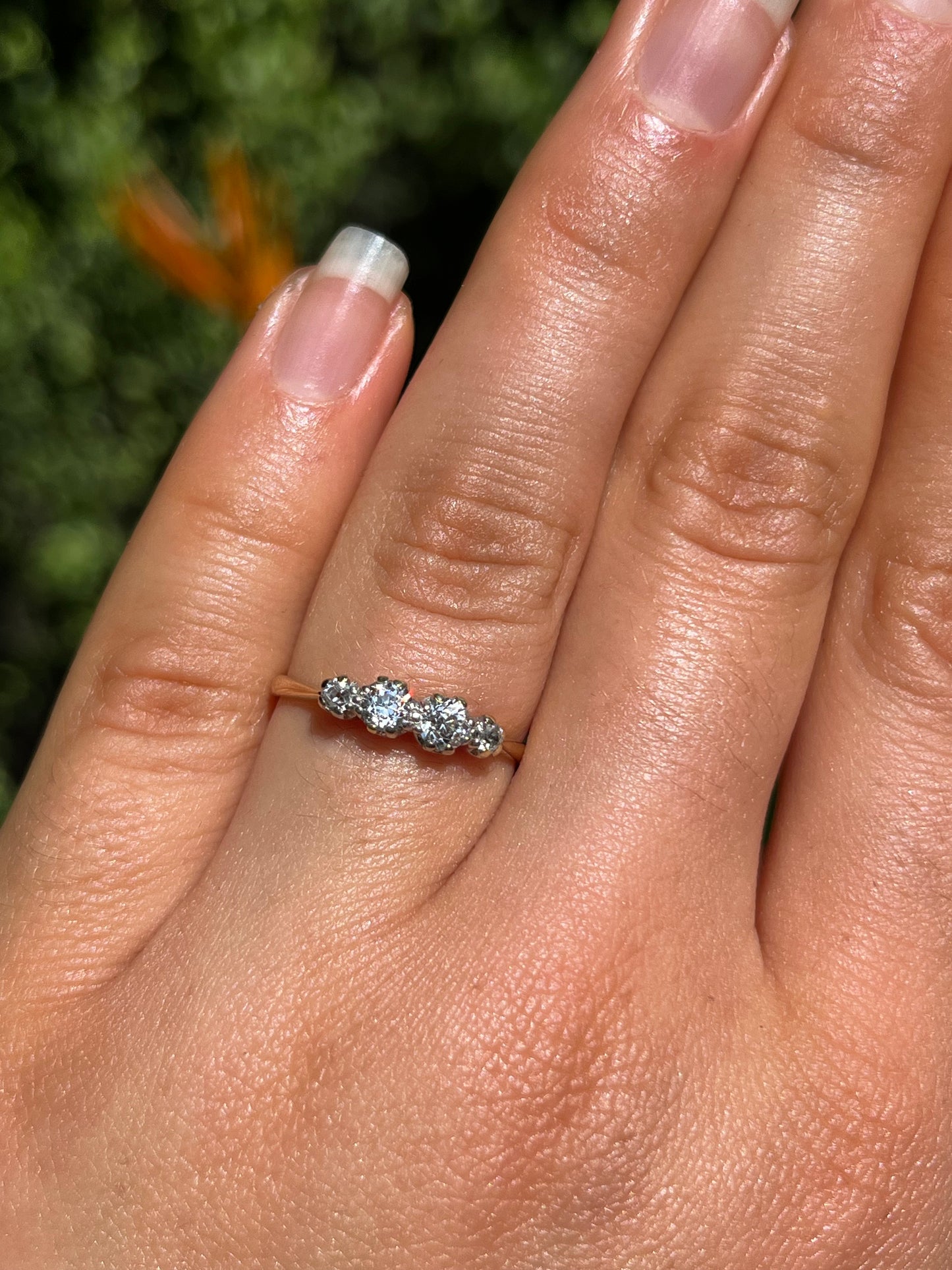 Edwardian, 18K gold diamond ring