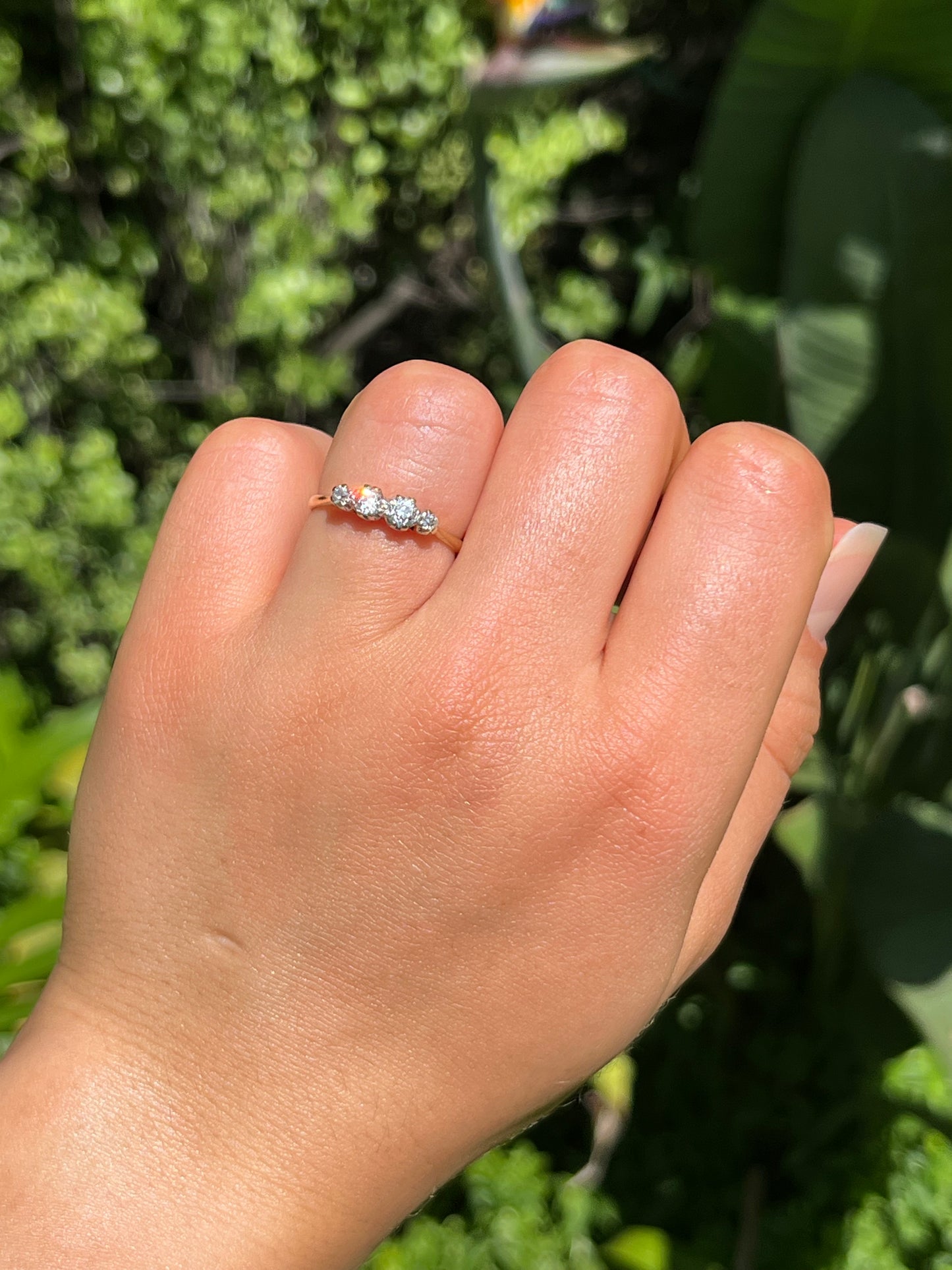 Edwardian, 18K gold diamond ring