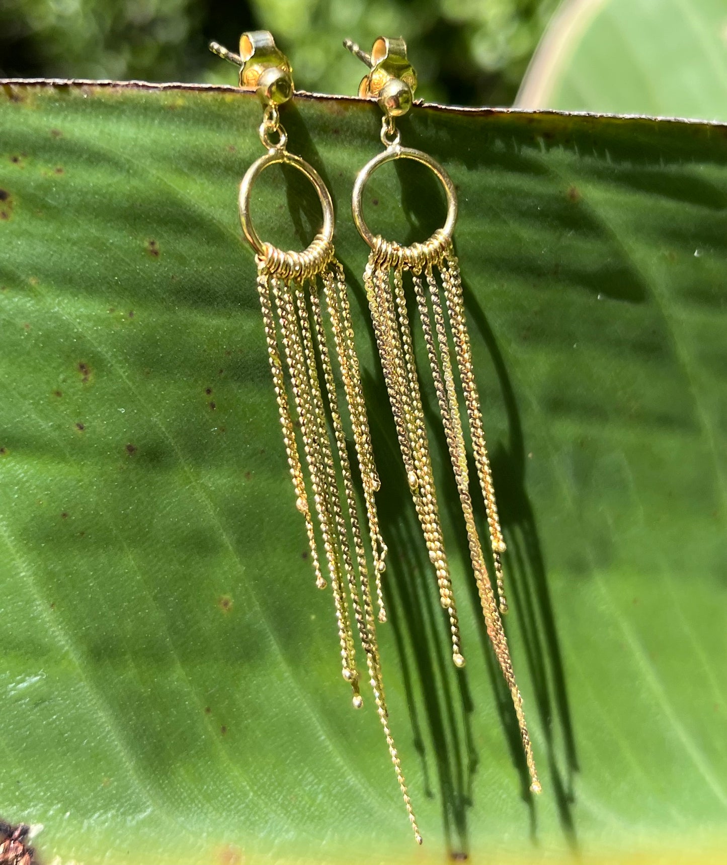 Vintage, 9K gold tassel earrings by UnoAerre
