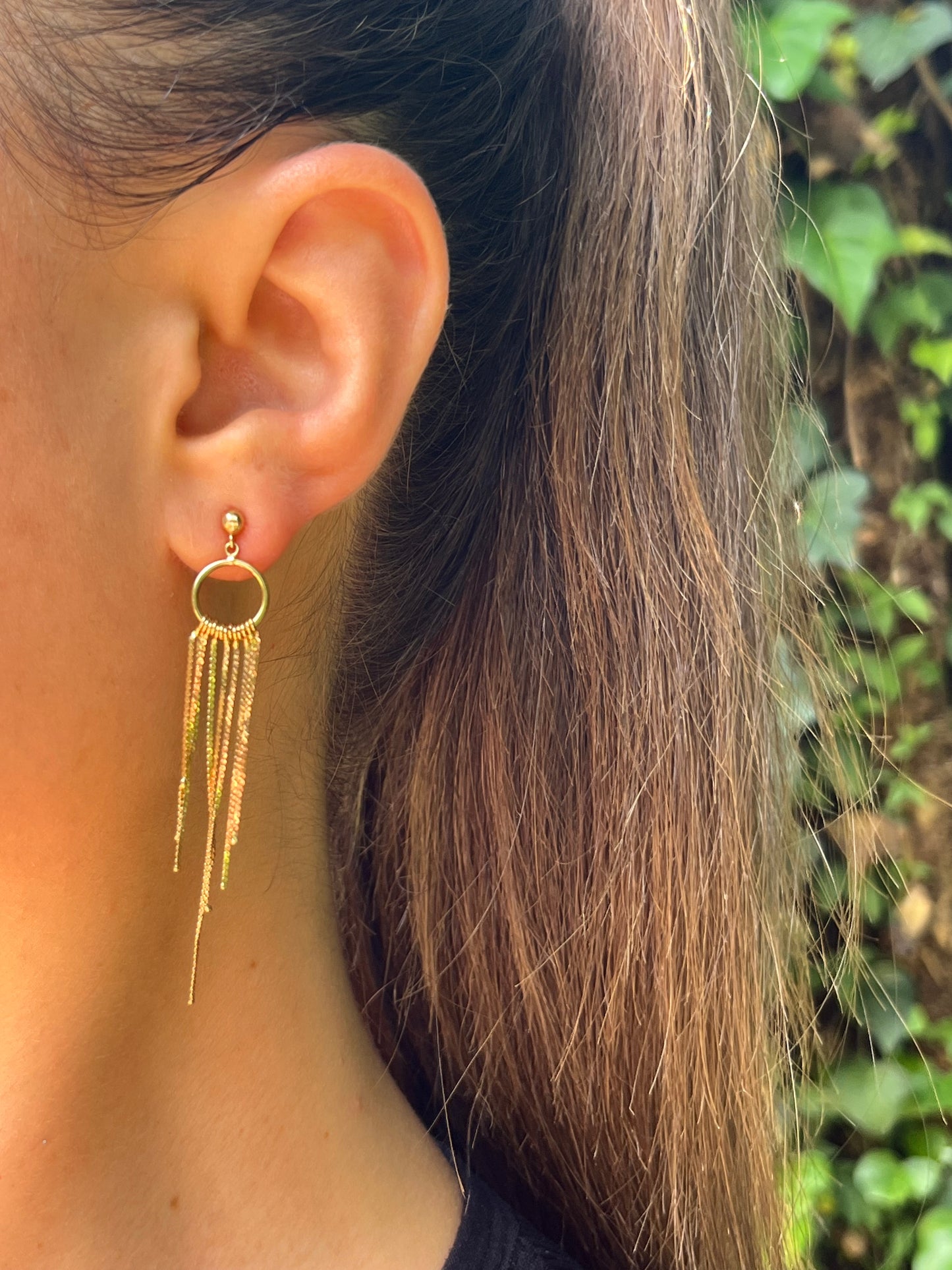 Vintage, 9K gold tassel earrings by UnoAerre