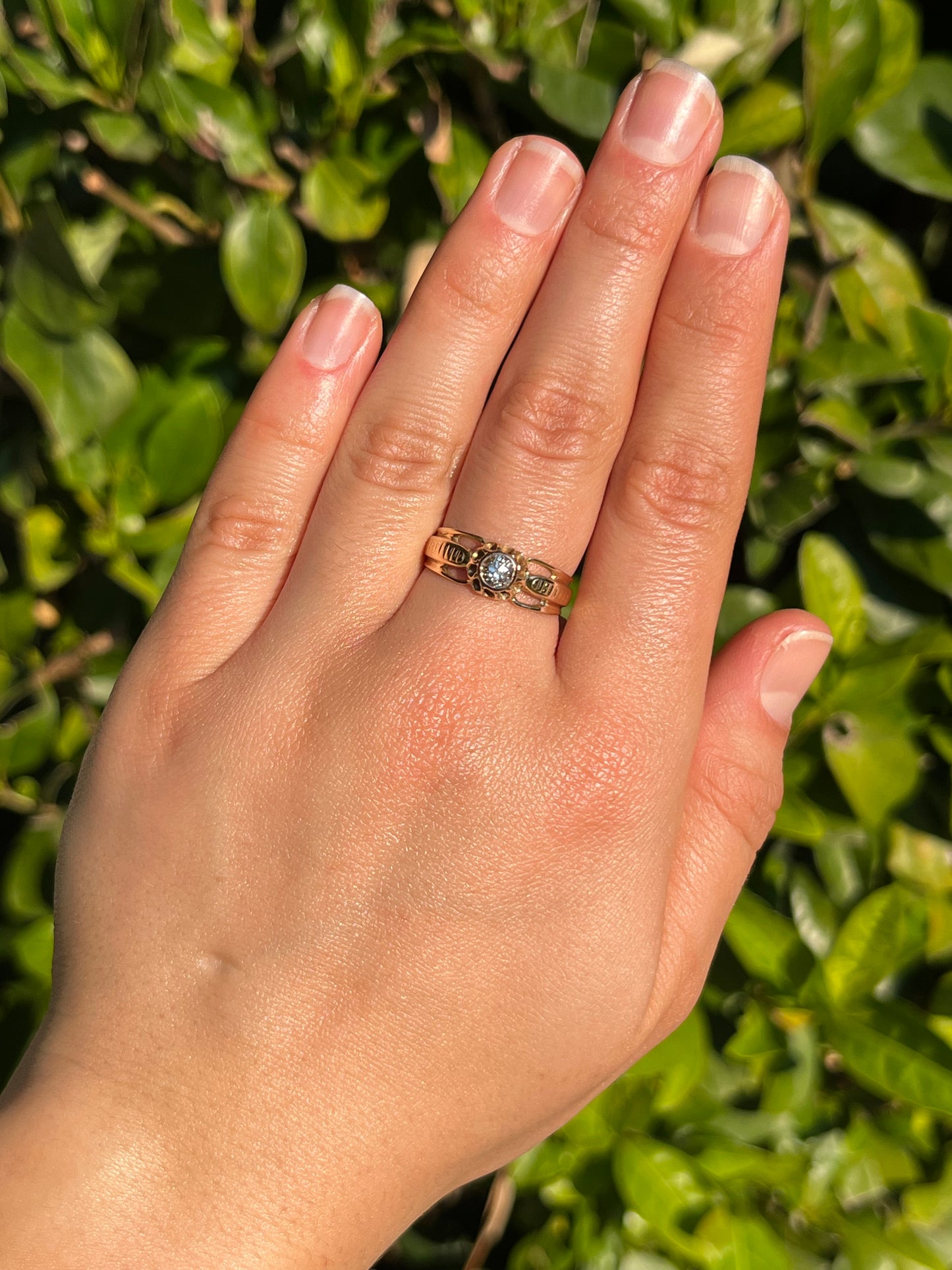 Victorian, 14K gold 0.40ct Old European-cut diamond solitaire ring